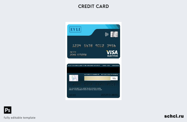 цифровая загрузка шаблона электронной карты Visa Evli Bank в Финляндии